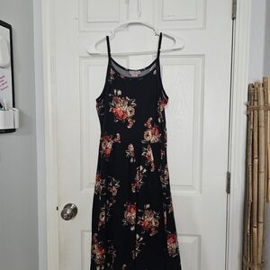Floral Black Dress